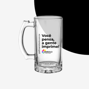 Caneca de Chopp Personalizada Vidro 340 ml - TRANPARENTE