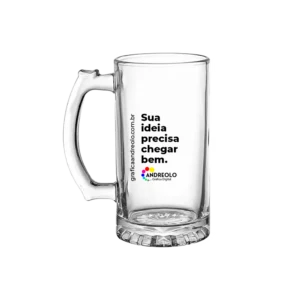 Caneca de Chopp Personalizada Vidro 340 ml - TRANPARENTE